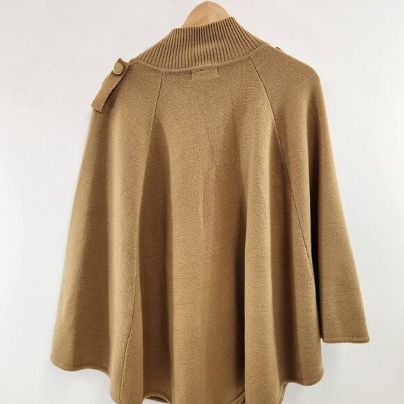 Big Buddha Camel Knit Poncho Cape Size M/L - Picture 4 of 9